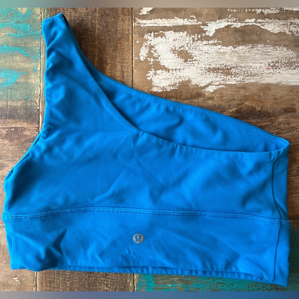 lululemon athletica Align Asymmetrical One-Shoulder Blue Bra - Picture 3 of 5